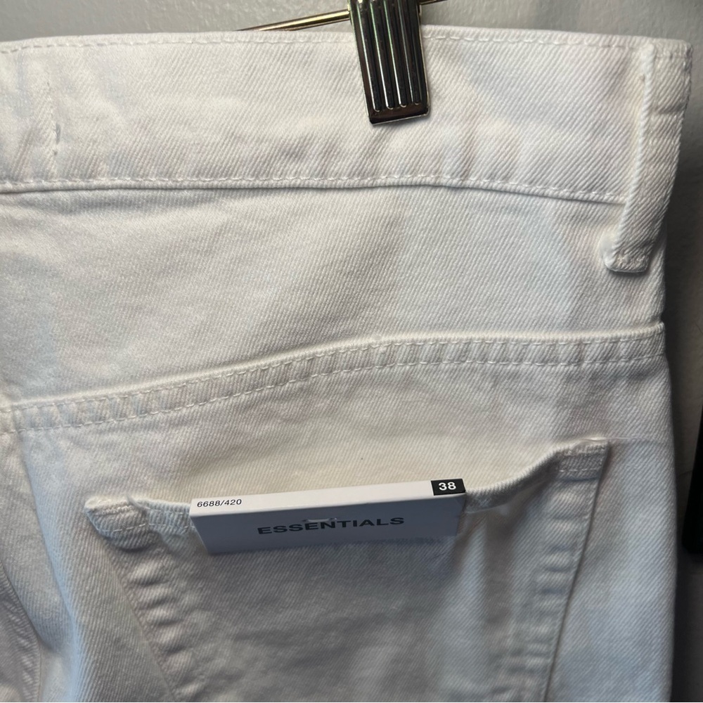 Zara Jeans White Button Up Straight Leg Woman’s Size 38 NWT - Picture 6 of 13